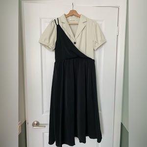 Dress for spring , black and white